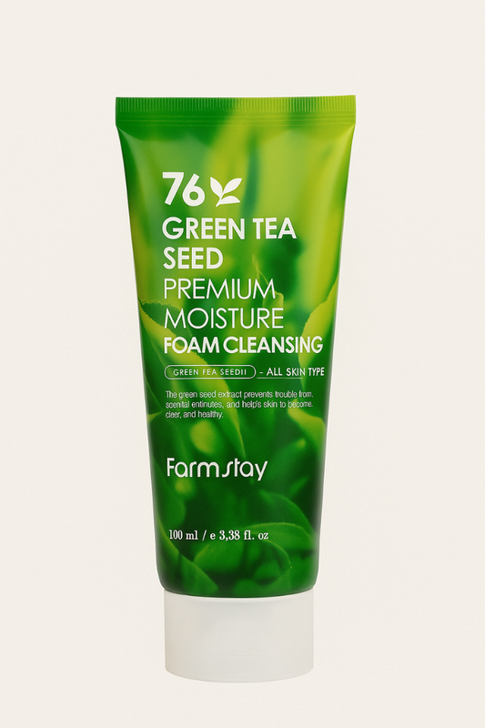 FarmStay 76 Green Tea Seed Premium Moisture Foam Cleansing